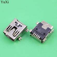 Yuxi 10 pçs/lote mini usb tipo b smd fêmea soquete v3 5 pinos jack conector porto para mp3 mp4 gps 2024 - compre barato