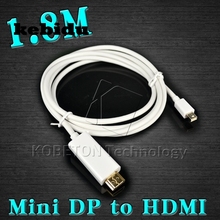Male to Male 1.8M Mini DP to HDMI-compatible Cable Thunderbolt Mini Displayport to HDMI-compatible Adapter for Macbook Pro Air 2024 - buy cheap