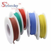 Cable de silicona de goma Flexible, 6 metros (19,68 pies) 24AWG, línea de cobre estañado, PCB, 10 colores a elegir electrónico artesanal 2024 - compra barato