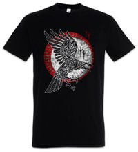 Norse raven-camiseta tipo hugin e munin valhalla, camisetas personalizadas em algodão, odhin odin thor, moda 2019 2024 - compre barato