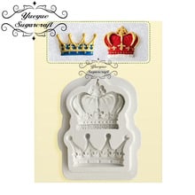 Yueyue Sugarcraft Crown  Silicone mold fondant mold cake decorating tools chocolate 2024 - buy cheap