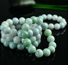 Atacado miçangas redondas de jadeita verde natural 6-1mm braceletes extensíveis 2024 - compre barato