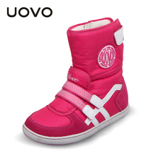 UOVO-zapatos de invierno de marca para niños, botas cortas cálidas a la moda, talla #26-37, gran oferta 2024 - compra barato