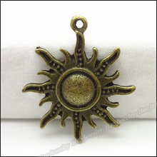 40pcs Vintage Charms Sun  Pendant Antique bronze Fit Bracelets Necklace DIY Metal Jewelry Making 2024 - buy cheap