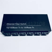 Convertidor de interruptor Ethernet rápido, dispositivo de fibra óptica de 25KM, modo único, 2 x RJ45 y 6 x SC, 10/100M 2024 - compra barato