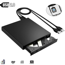 Unidad externa delgada con USB 2,0, reproductor de DVD, RW, CD, grabador, lector de unidad óptica para ordenador portátil y PC 2024 - compra barato