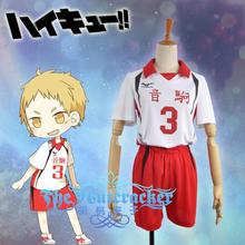 Free shipping Nekoma High School Uniform Jersey No.3 Yaku Morisuke Cosplay costume 2024 - buy cheap