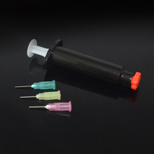 Mnft 2 conjuntos de 5cc/ml seringa preta para uv epóxi, cura, 3 agulhas, kit de cola de ponta para mosca, amarrar, ferramenta de revestimento de cola transparente 2024 - compre barato