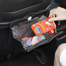 Bolsa de basura de cuero LED para coche, bolsa colgante para asiento trasero, caja de almacenamiento, suministros de Interior de automóvil, estilo de coche 2024 - compra barato