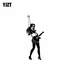 YJZT-pegatina de vinilo para guitarra Rock, 6,9 CM x 17,8 CM, negro y plateado, para motocicleta y coche, C13-000522 2024 - compra barato