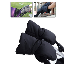 Зимняя муфта для рук, водонепроницаемые перчатки для детской коляски, утолщенные меховые флисовые Детские рукавицы для коляски, аксессуары для коляски 2024 - купить недорого