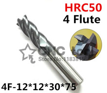 4f-10*10*75,hrc50,carbide End Mills,carbide Square Flatted End Mill,4 Flute,coating:nano,factory Outlet Length 2024 - buy cheap