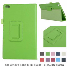 Funda de piel sintética con soporte para tableta Lenovo Tab 4, 8 TB-8504, X304, X704 TB-7304, E7 TB-7104, E8, E10, M10, P10 2024 - compra barato