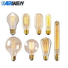 Винтажная лампа Эдисона KARWEN, G80, G95, ST64, 220 В, 40 Вт, лампа накаливания E27, ретро-светильник Эдисона для украшения подвесной лампы 2024 - купить недорого