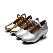 Free shipping Girls Dance Shoes Heel High 3cm sz24~40 Latin/tango/salsa shoes Children's shoes reference China's size 2024 - buy cheap