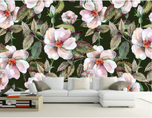 Papel de parede 3d personalizado flores, pintura de flores frescas e desenhadas à mão para a sala quarto parede à prova d'água 2024 - compre barato