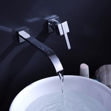 Wall Mounted Single Handle Chrome Brass Faucets Bathroom Basin Sink Mixer Tap Torneira Hot and Cold Crane 1139C 2024 - купить недорого