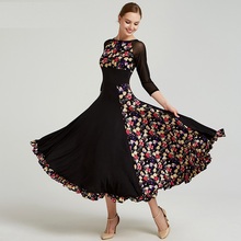 print standard ballroom dress standard dance dresses flamenco dress dance wear spanish costume ballroom waltz dress fringe 2024 - buy cheap