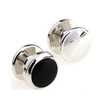 Siver Black Studs Cufflink Cuff Link 1 Pair Retail Free Shipping Promotion 2024 - buy cheap