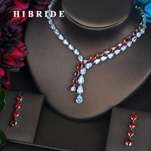 HIBRIDE-Conjunto de joyería de circonia cúbica para mujer, conjunto de collar y collar de novia, accesorios de boda, regalos, N-425 2024 - compra barato