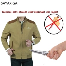 Мягкая тактическая куртка для самообороны, тактическая куртка с защитой от порезов и ножей, устойчивая к порезом куртка с защитой от ударов и ударов, острые предметы одежды 2024 - купить недорого