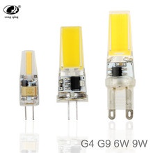 10PCS/lot LED G4 G9 E14 Lamp Bulb AC/DC 12V 220V 6W 9W dimmable COB SMD LED Lighting Lights replace Halogen Spotlight Chandelier 2024 - buy cheap