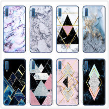 Funda de silicona TPU con estampado de mármol colorido para Samsung Galaxy, funda de teléfono suave para Samsung Galaxy A5, A7, 2017, A6, A8 Plus, A7, A750, A9, 2018 2024 - compra barato