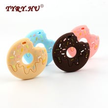 TYRY.HU BPA Free Donuts Silicone Teether Food Grade Silicone Teething bijtring Baby Tooth Care Toys For Necklace Jewelry Making 2024 - buy cheap