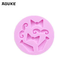 Tie Moustache Shape Fondant Cake Silicone Mold Pastry Chocolate Mould Candy Biscuits Molds DIY Cake Decoration Baking Tools 2024 - buy cheap