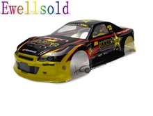 Ewellsold 1/10 PVC painted body shell for 1/10 RC racing on-road drift car (size 440x185mm wheel base 257mm) 2pcs 2024 - buy cheap
