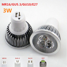 Wholesale Free shipping  100pcs Dimmable LED High powerGU5.3/ MR16/GU10/E27  3W led Light led Lamp led bulb spotlight  12V 2024 - buy cheap