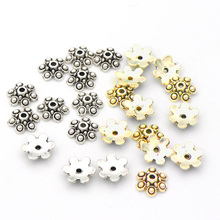 50/100pc Tibetan Silver Gold Color Flower Spacer Loose End Bead Cap For Jewelry Making Necklace Diy Finding Needlework Wholesale 2024 - buy cheap