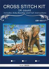 Oneroom animais parque elefante, bordado, bordado, diy dmc pintura em ponto cruz, 14ct ponto cruz, conjuntos para bordado, parede 2024 - compre barato