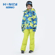 Лыжные комплекты для мальчиков, зимняя водонепроницаемая ветрозащитная детская Лыжная куртка, Детские уличные теплые спортивные костюмы с капюшоном для сноуборда, кемпинга 2024 - купить недорого