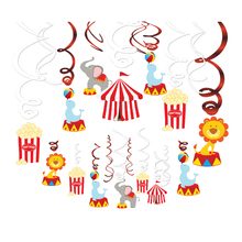 Animal dos desenhos animados pvc espiral pendurado redemoinho carnaval decorações de festa de circo para crianças fontes de festa de aniversário 2024 - compre barato