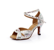 Zapatos de baile de salón de baile latino tacón 7,5 cm zapatos de Salsa femenina Samba Tango baile para fiesta Social 1688 2024 - compra barato
