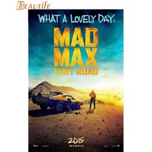 Настенный постер Mad Max на заказ, домашний декор, 27x40 см, шелк на холсте для украшения семьи, тканевый постер с принтом 2024 - купить недорого