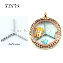 TDIYJ High Quality Stainless Steel Window Plate as Locket Divider fit Floating Charms Locket 10pcs/lot 2024 - buy cheap