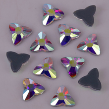 Lead Free High Quality 6mm Crystal AB Orchid Flat Back Hotfix Rhinestones / Iron On Flat Back Crystals 2024 - buy cheap