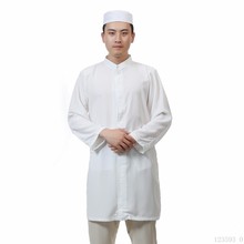 Casaco masculino de veludo, kaftan lavado arábia saudita manga comprida, casaco masculino muçulmano, jubba abaya dubai homme 2024 - compre barato