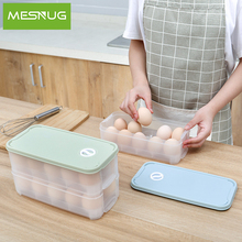 MESNUG Airtight Stackable Plastic Egg Storage Container With Lid Quality Date Recording Fridge Storage Box Kitchen BPA Free 2024 - buy cheap