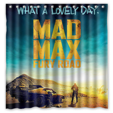 Cortina de ducha de poliéster con estampado de Mad Max: Furia en el camino, cortinas impermeables para baño y Casa, 180x180cm 2024 - compra barato