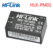 Бесплатная доставка, новый миниатюрный модуль питания Hi-Link переменного/постоянного тока 5 В, 3 Вт, 220 В, изолированный модуль питания с переключателем, HLK-PM01 2024 - купить недорого