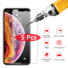 5Pcs Tempered Glass For iPhone XR XS Max X Screen Protector On iPhone 7 8 Plus Glass Film for iPhone 5 5S SE 6 6s 4S Protection 2024 - buy cheap