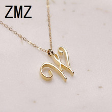 ZMZ 50pcs/lot 2019 Europe/US fashion English letter pendant lovely letter W text necklace gift for mom/girlfriend party jewelry 2024 - buy cheap