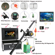 Sea wheel 7" Inch DVR Recorder 1000tvl Underwater Fishing Video Camera Kit 6W LED  Infrared Lamp Lights Video Fish Finder Lake U 2024 - buy cheap