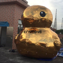 Pato inflable gigante promocional, réplica de pato dorado, decoración de globo inflable, Bola de espejo inflable gigante 2024 - compra barato