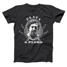 Plata O Plomo Pablo Escobar Narcos Mafia Series Black Basic Men'S T-Shirt 2019 New Trendy Hot Sale High Quality Logo Shirts 2024 - buy cheap