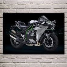 Posters de tela para motocicleta, imagen de pared, arte para el hogar, decoración de sala de estar, MM32, super bike H2 H2R 2024 - compra barato