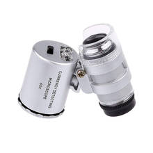 60X Mini Microscope Jeweler Loupe Lens Illuminated Magnifier Glass 3 LED With UV Light Lens Loupe 2024 - buy cheap